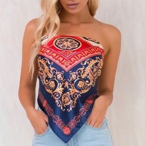 Princess Polly Satin Scarf Top